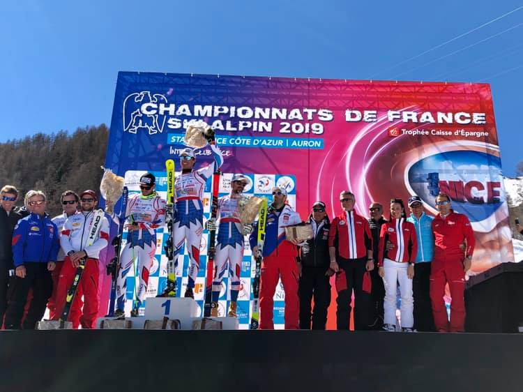 CHAMPIONNATS DE FRANCE DE SKI 2019 – Podium Super G Hommes